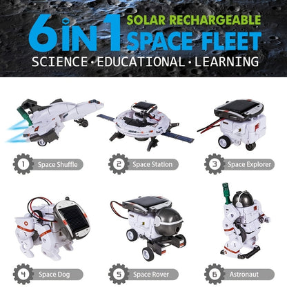 Kit de robot solar STEM 6 en 1, juguetes, regalos para niños de 8, 9, 10, 11, 12 y 13 años, juego de experimentos científicos de construcción educativa para cumpleaños, Halloween, Navidad y Acción de Gracias.