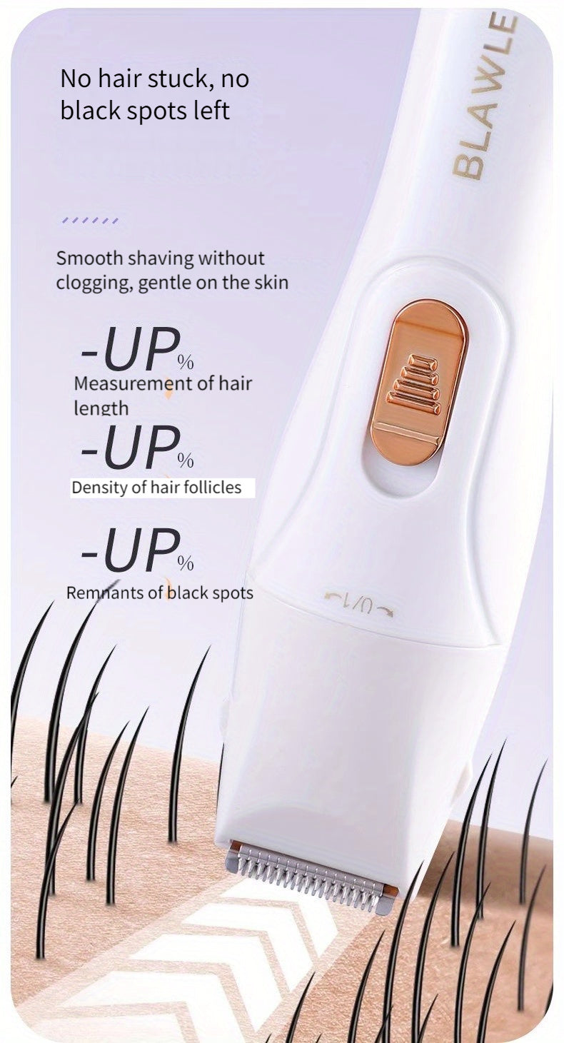 Kit de depilación eléctrica 3 en 1 para mujer: recortadora facial recargable por USB, recortadora de vello nasal, depiladora corporal completa, regalos para mujeres