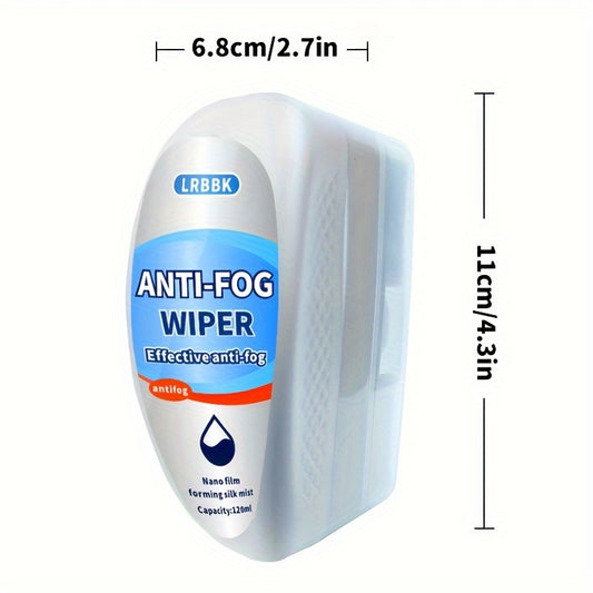Limpiaparabrisas antivaho LRBBK de 120 ml para parabrisas de coche, modelo universal, tecnología de nanopelícula, fácil aplicación con esponja, solución antivaho eficaz para cristales.