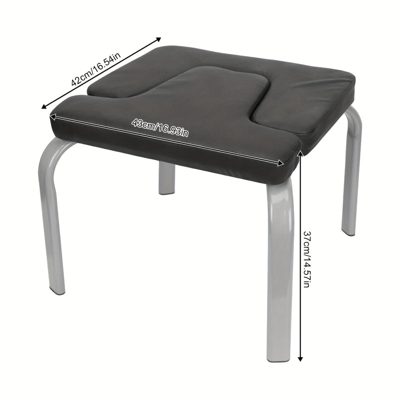 1x Black PU Yoga Inversion Chair with Steel Pipe Frame - Detachable, 200kg Capacity, Ideal for Headstands & Workouts, Perfect for Halloween/Christmas/Thanksgiving, Versatile Workout Chair|Modern Fitness Chair|Durable Construc