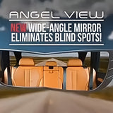 1PC Wide-Angle Panoramic Car Rearview Mirror: Enhances Blind Spot Visibility & Large Field of View - Durable ABS Material