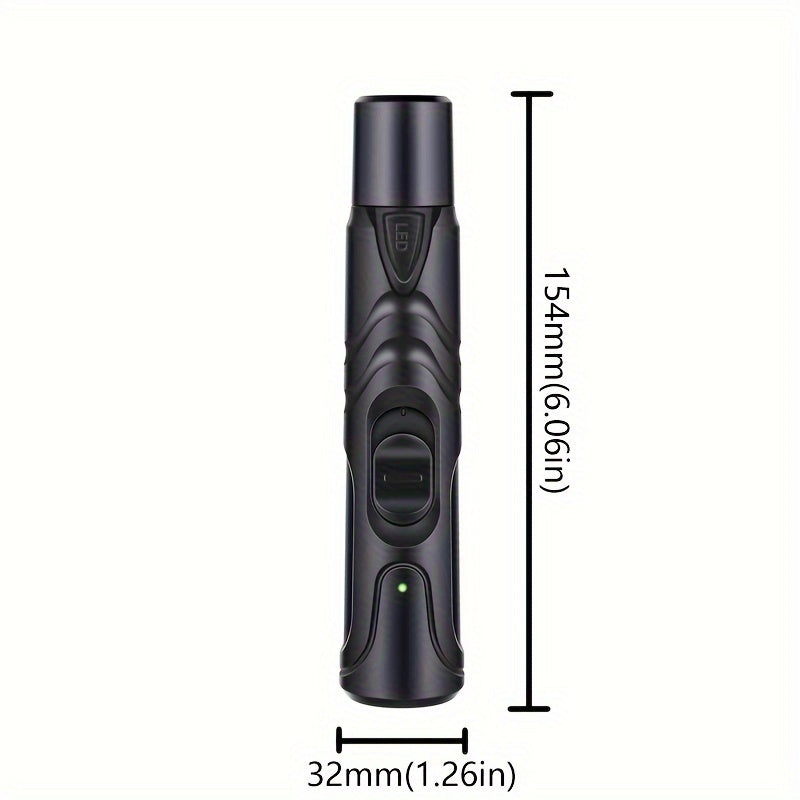 Rechargeable Pet Nail Grinder with LED Light - USB Powered, Lithium Battery, Ideal for Dogs &amp; Cats
