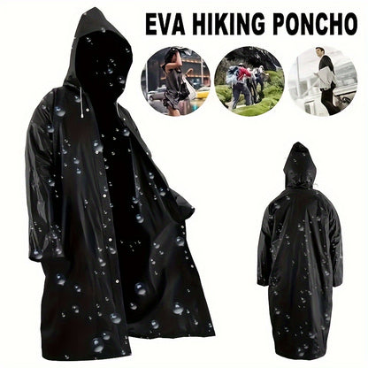 Waterproof Explorer Raincoat - Durable, Windproof, Quick-Dry, Breathable, and Lightweight with Hood for Ultimate Outdoor Protection - Perfect for Hiking, Fishing, Mountaineering, and Camping in Black