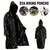 Impermeable Explorer: duradero, resistente al viento, de secado rápido, transpirable y ligero, con capucha para máxima protección al aire libre. Perfecto para senderismo, pesca, montañismo y acampada en negro.