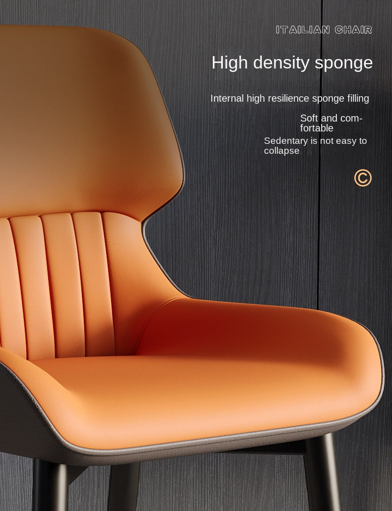 UVR Light Luxury Exquisite Dining Chair Nordic Modern Simple High-grade Cushion Thickened Comfortable Backrest Chair Household