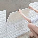 30pcs 3D Brick Wall Stickers, DIY Square Wall Decals, Easy Peel Stick Cleanable Cuttable, For Kitchen Living Room Bathroom Hallway, Plastic Ceiling Tiles Stickers, To Avoid Overall Damage During Transportation, Please Do Not