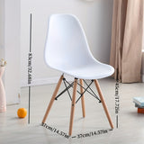 Ergonomic Nordic-Inspired Modern Chair with Solid Plastic Backrest - Perfect for Living Room, Study, Bedroom, Balcony & Outdoor Use