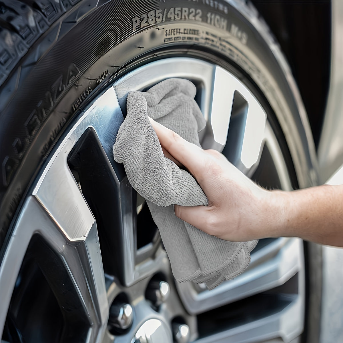 Juego de toallas de microfibra para coche, absorbentes y de secado rápido