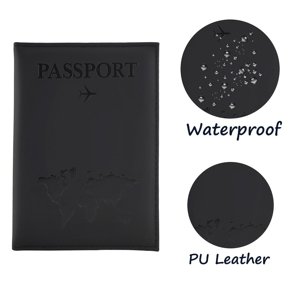Luxury Marble Style Artificial Leather Passport Cover with Custom Name, Lightweight Foldable Travel Accessory, Vacation Style Passport Holder with Polyester Lining, Dry Clean Only - Unisex