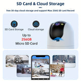 JOOAN 4K Outdoor Dual Lens PTZ WiFi Camera, 5G Compatible, Wall Hanging, 1296p Video, Two-Way Audio, HD Resolution, Application Control, Audio & Motion Alerts, Color Display, USB Power, without Battery, for Security Monitorin