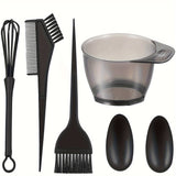 6pcs Professional Hair Dye Kit - Complete DIY Home Salon & Barber Shop Essentials for Stunning Color Results, Hair Dye Tools