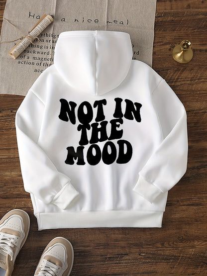 Sudadera con capucha acogedora para niña - Jersey informal de manga larga con estampado de letras, ideal para otoño/invierno - Lavable a máquina