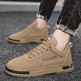 1pc Men's Lace-Up Sneakers - Casual/Retro/Street Style, All-Season, Solid Color, Breathable Low-Top Shoes with PU Upper, Fabric Lining, PVC Sole, Cloth Insole, Round Toe, for Daily & Outdoor Activities / Construction Work, Me