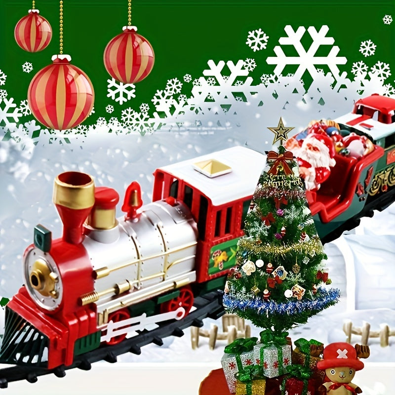 Deluxe Electric Christmas Train Set - Diecast Model Railroads with Realistic Details, Educational Toy for Youngsters, Perfect Gift for Holidays like Christmas, Halloween, and Thanksgiving