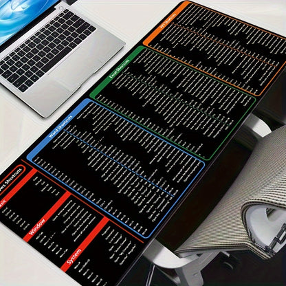Mouse Pad Office Software Office Word Excel PPT Shortcuts Large Desk Pad Excel Shortcut Pattern Non-Slip Keyboard Pad With Shortcut Pattern Computer Gaming HD Mousepad Carpet Laptop Mice Pad