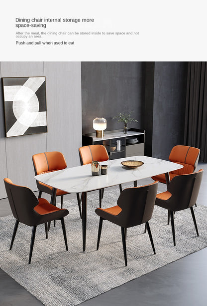 UVR Light Luxury Exquisite Dining Chair Nordic Modern Simple High-grade Cushion Thickened Comfortable Backrest Chair Household