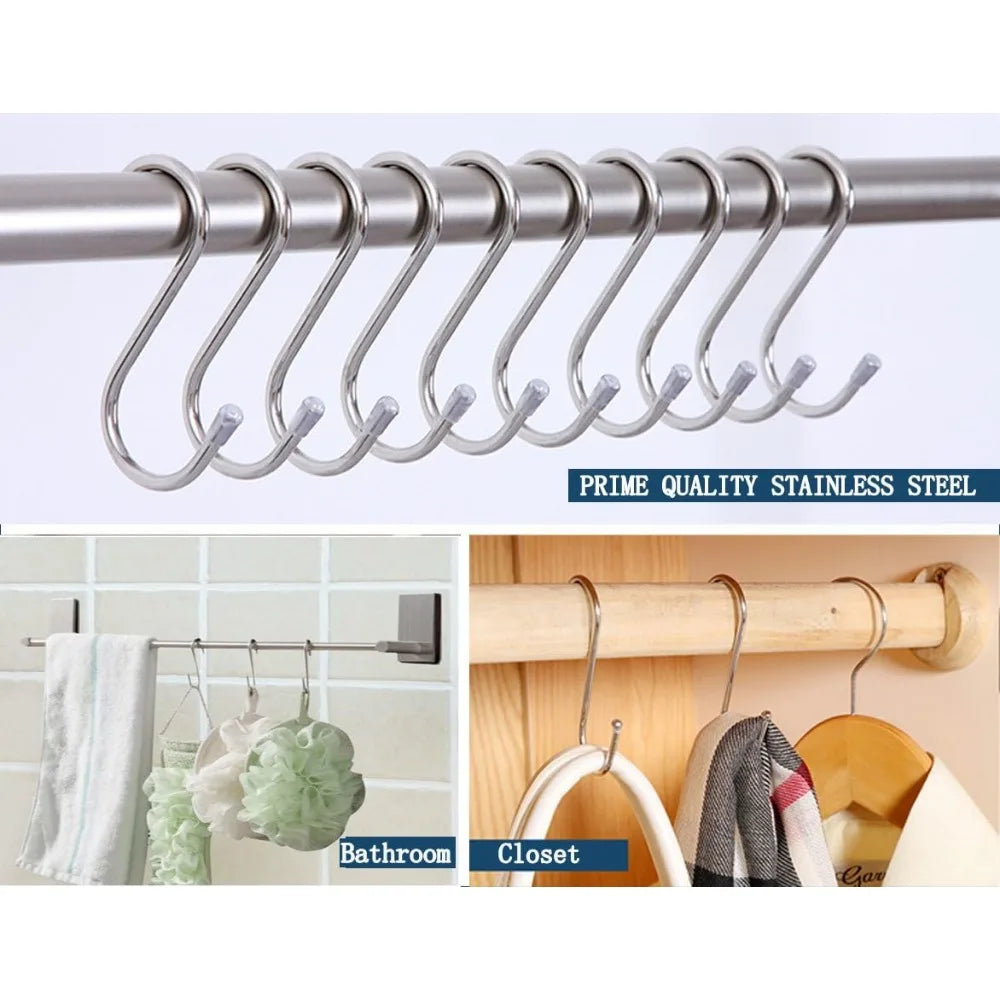 Stainless Steel Metal Hanging Hooks,Tower Coat Rack,Metal Hangers,Kitchen,Work,Shop,Bathroom,Garden,Home Storage Holder 