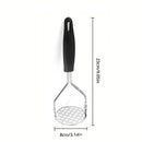 Prensador de patatas manual de acero inoxidable, machacador de ajo, creativo, de calabaza y boniato, utensilio de cocina (1 unidad) 