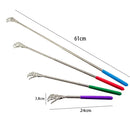 Stainless Steel Back Scratcher, Telescopic Massager, Extendable Itch, Old Man, Happy Health Products, Hackle Handicrafts 