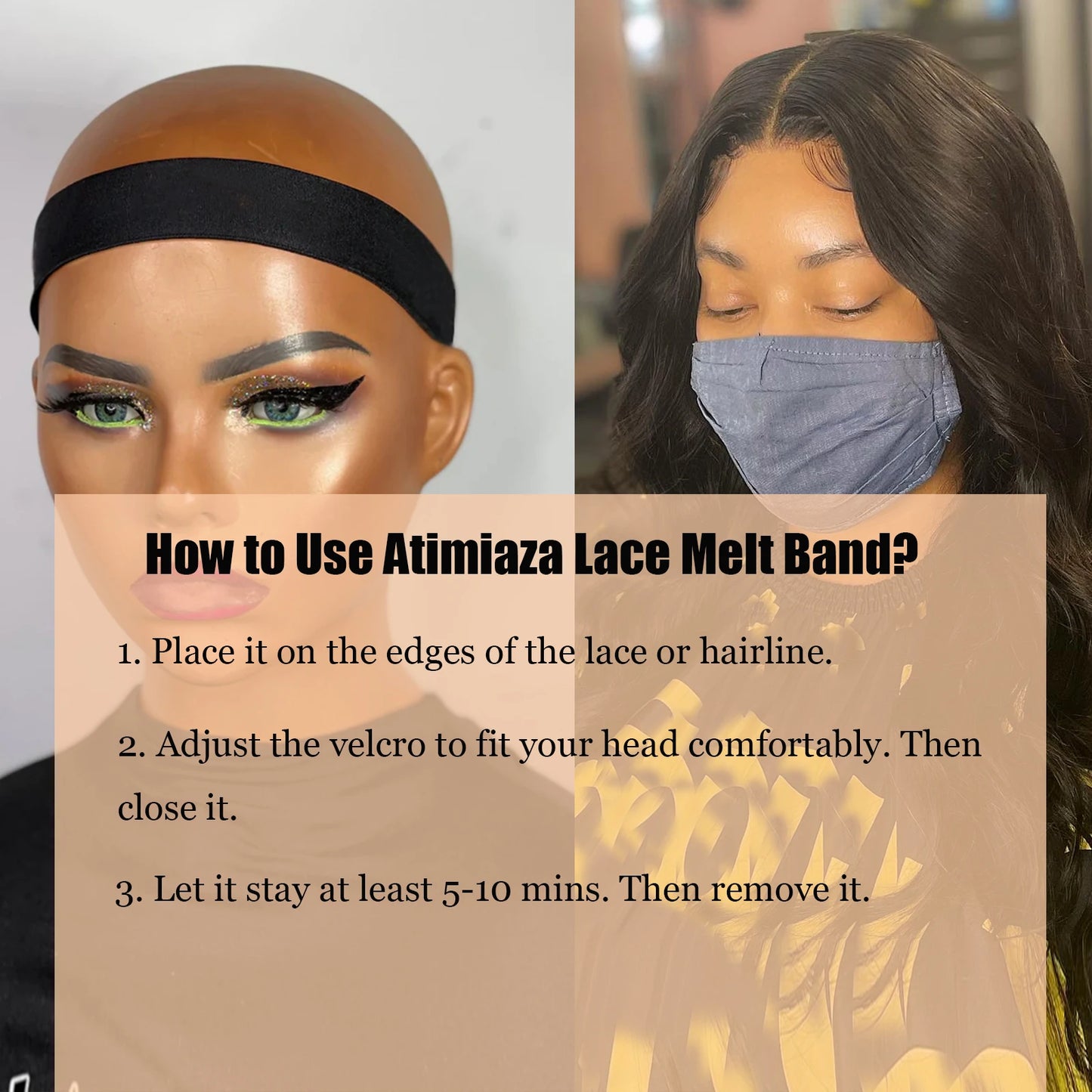 3 peças peruca elástica prateado leopardo preto laço faixa de derretimento para colocar bordas para baixo meling peruca de renda banda ajustável