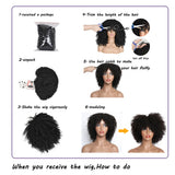 MsSunlight Afro Kinky Curly Wig Human Hair Short Wigs For Women Human Hair 100% Natural 4B 4C Brazilian Hair Wigs Full Machine