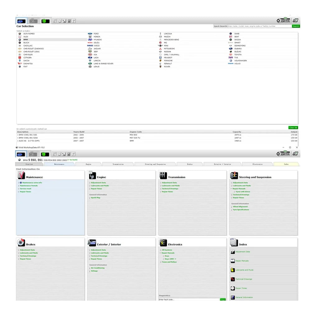 Programa de taller de datos vívidos para reparación de automóviles, software de diagnóstico, reparación de automóviles, base de datos técnica automotriz