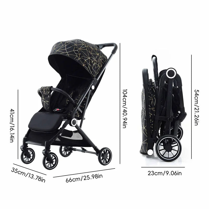 Baby Stroller Portable nighttime Baby Shock absorb children's folk Stroller Can Sit And Lie Down For Baby 0-4 Year Old