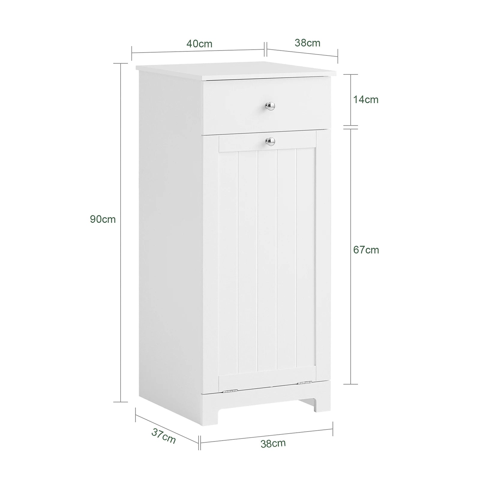 SoBuy BZR21 laundry wardrobe with fold-out laundry bag laundry chest laundry collector with drawers laundry basket bathroom wardrobe