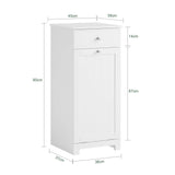 SoBuy BZR21 laundry wardrobe with fold-out laundry bag laundry chest laundry collector with drawers laundry basket bathroom wardrobe