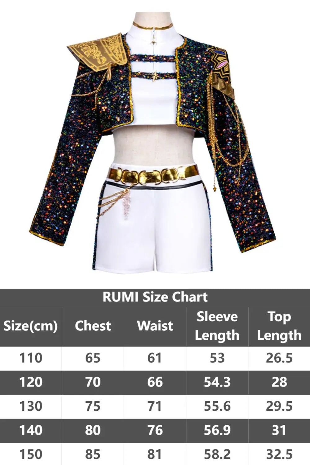 Kids Girls Rummi Devil Hunters Zoeyy Miraa Cosplay Costume for Children Idol Roleplay Outfits Halloween Carnival Suit