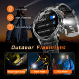 Novo Smartwatch Militar para Atividades ao Ar Livre (Modelo 2026) – Bateria de 1000 mAh de Longa Duração, Monitoramento de Fitness, À Prova d'Água, Estilo Tático e Esportivo