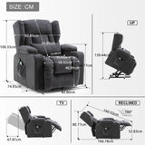COMHOMA Relax armchair stand-up aid massage armchair with fabric surface electric stand-up armchair TV armchair armchair fabric
