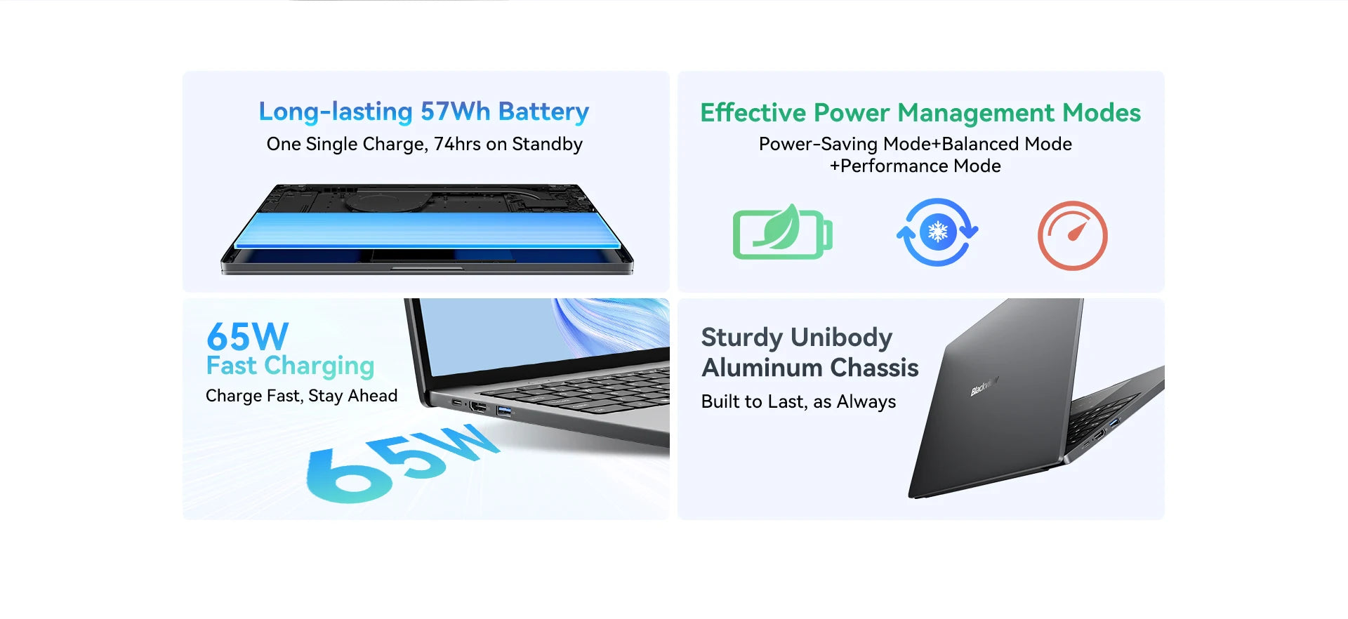 Blackview Laptop Acebook 12, Laptop 16 Inch, 16GB DDR4, 512GB SSD, Windows 11 Pro, Intel Core i5-1030NG7, 57Wh Battery,Notebook
