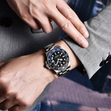 Relógio Masculino Mecânico de Luxo PAGANI DESIGN 2026 – Aço Inoxidável, Função GMT, Vidro de Safira – Marca de Alto Padrão