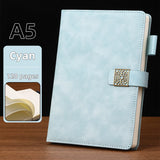 Vintage A5 leather notebook with personalized soft cover - perfect for business meetings and college life
