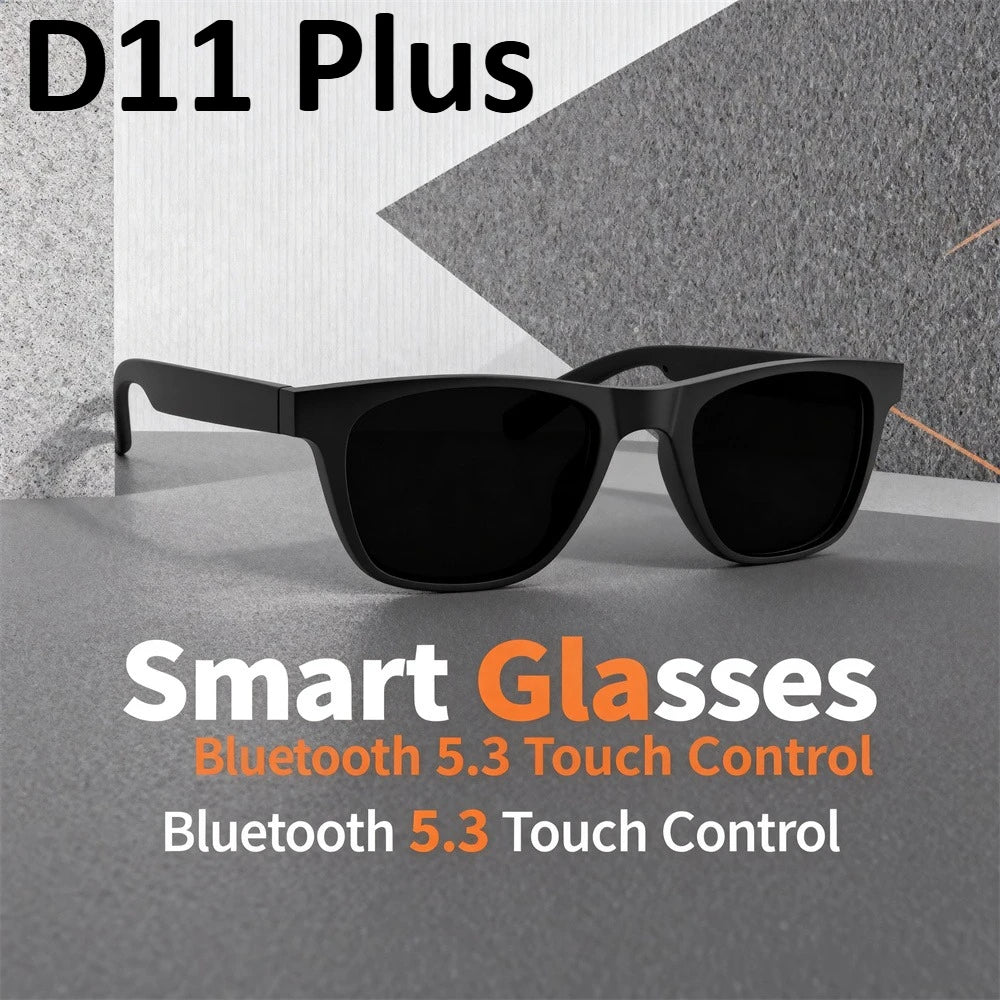 Smart Glasses D11 Plus Bluetooth 5.3 Music Control Camera Shutter Call Answer Glasses Smart Sunglasses UV400 Outdoor Sports Unisex