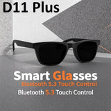 Smart Glasses D11 Plus Bluetooth 5.3 Music Control Camera Shutter Call Answer Glasses Smart Sunglasses UV400 Outdoor Sports Unisex