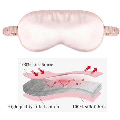 Parche de seda de imitación para ojos, antifaz para dormir, para viajes, relajante, protector para dormir, herramientas suaves para el cuidado de los ojos.