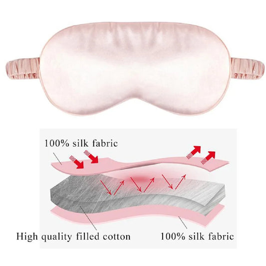 Parche de seda de imitación para ojos, antifaz para dormir, para viajes, relajante, protector para dormir, herramientas suaves para el cuidado de los ojos.