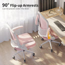 Naspaluro Ergonomic Office Chair Desk Chair with 90 ° Folding Armrest's Breathable Mesh Padding for Bedroom Home Office Study