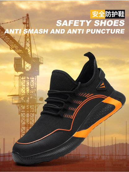 2024 Lightweight  Safety Shoes Men For Work Breathable Sports Safety Toe Shoes Work Boots Anti-Smashing Women