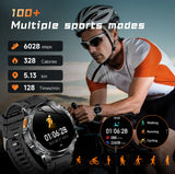Novo Smartwatch Militar para Atividades ao Ar Livre (Modelo 2026) – Bateria de 1000 mAh de Longa Duração, Monitoramento de Fitness, À Prova d'Água, Estilo Tático e Esportivo