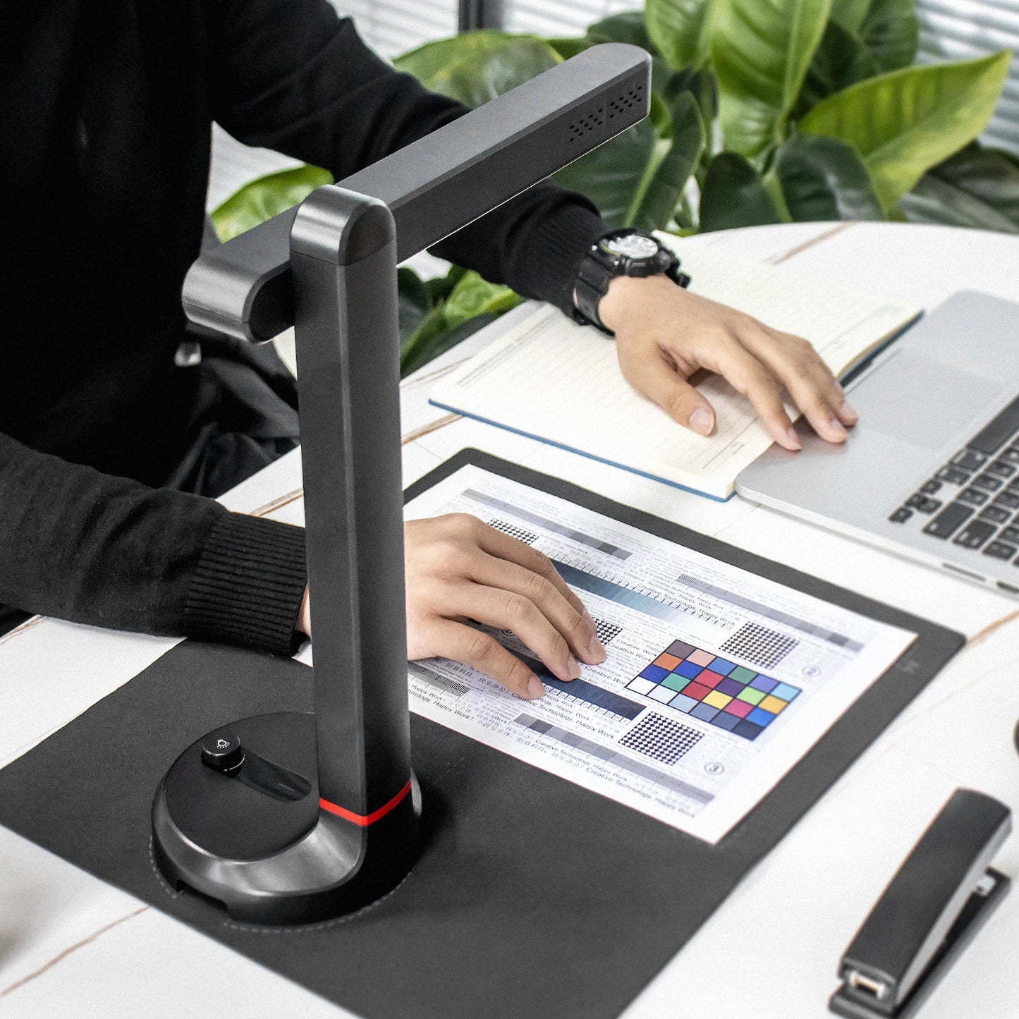 NETUM Book Scanner T101 Autofocus Document Scanner Max A4 A3 Size with Smart OCR Led Table Desk Lamp for Family Home Office
