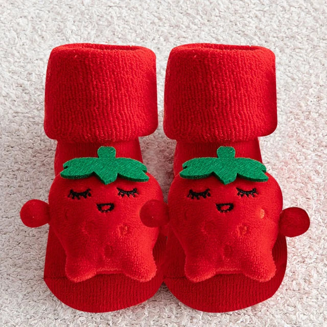 Meias infantis de algodão com estampa antiderrapante, meias de Natal para recém-nascidos, infantil, criança, bebê, meninas, meninos, crianças