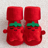 Calcetines de algodón antideslizantes para bebé, calcetines navideños para recién nacidos, bebés, niños pequeños, niñas y niños. 