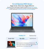 Blackview Laptop Acebook 12, Laptop 16 Inch, 16GB DDR4, 512GB SSD, Windows 11 Pro, Intel Core i5-1030NG7, 57Wh Battery,Notebook