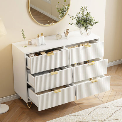 Rosahqnda White Drawer chest of drawers 4 or 6 Drawers Modern storage S wardrobe Tipping Protection wardrobe for living room