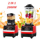2 in 1 Electric Blender 2000W High Power Heavy Duty Commercial Blender Food Processor Ice Smoothies Kitchen Stationary Mixer
