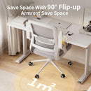 Naspaluro Office Chair Ergonomic Mesh Flip-Up Arms Gaming Chair with Mid Back Cushion Lumbar Support for Home Bedroom Working