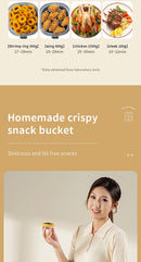 Smart Electric Air Fryer Large Capacity Convection Oven Deep Fryer Without Oil Kitchen 360°Baking Viewable Window Home Appliance